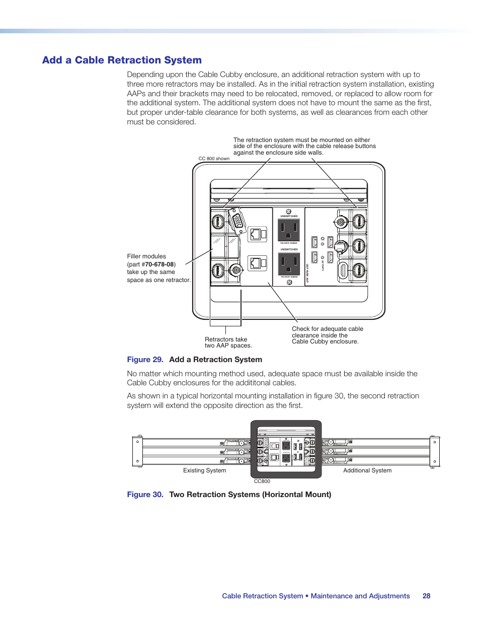 Add a cable retraction system | Extron Electronics Cable Retraction System User Guide User Manual | Page 34 / 36