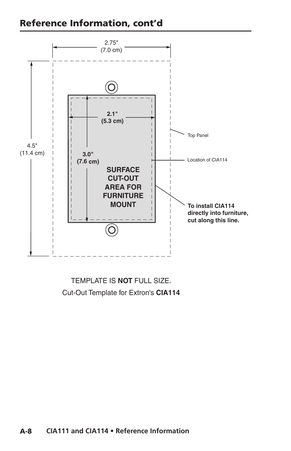 Reference information, cont’d | Extron Electronics CIA114F5 User Manual | Page 17 / 17