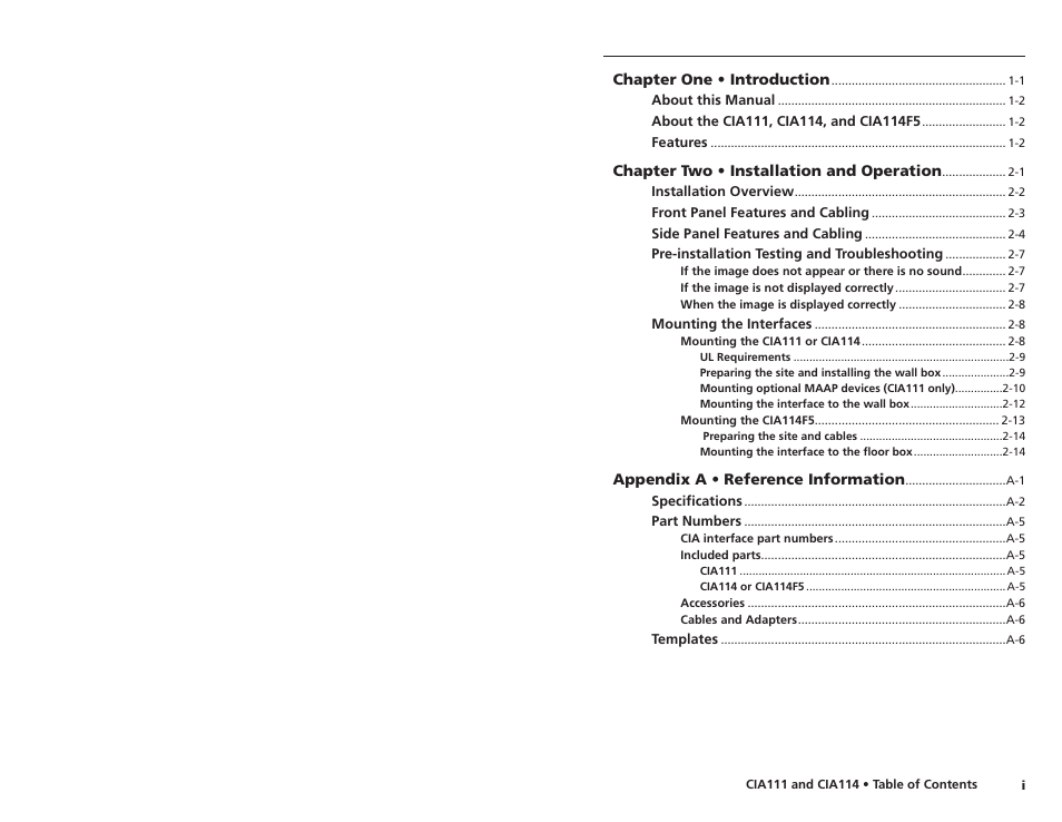 Extron Electronics CIA114F5 User Manual | Page 4 / 17