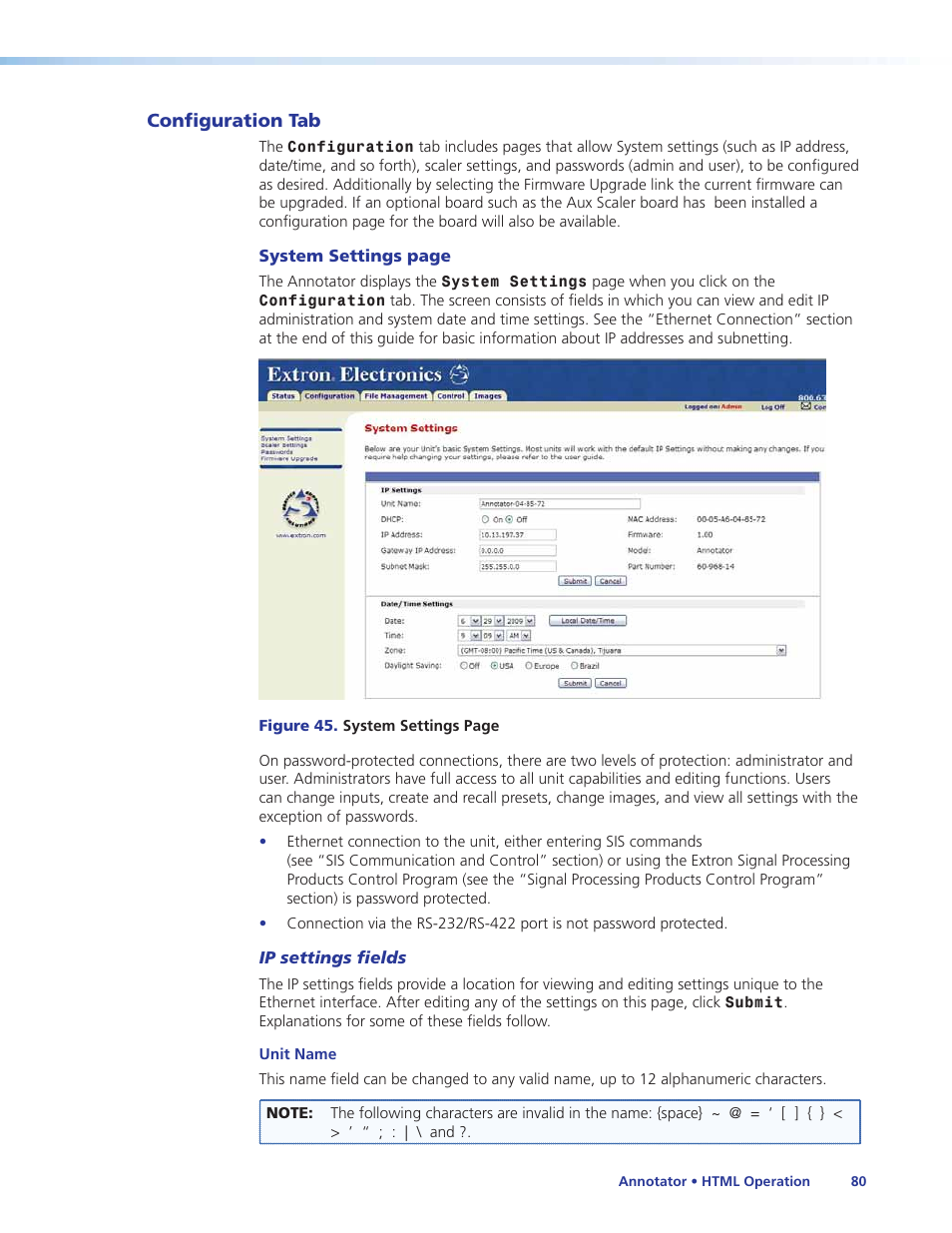 Configuration tab | Extron Electronics Annotator User Guide User Manual | Page 86 / 108