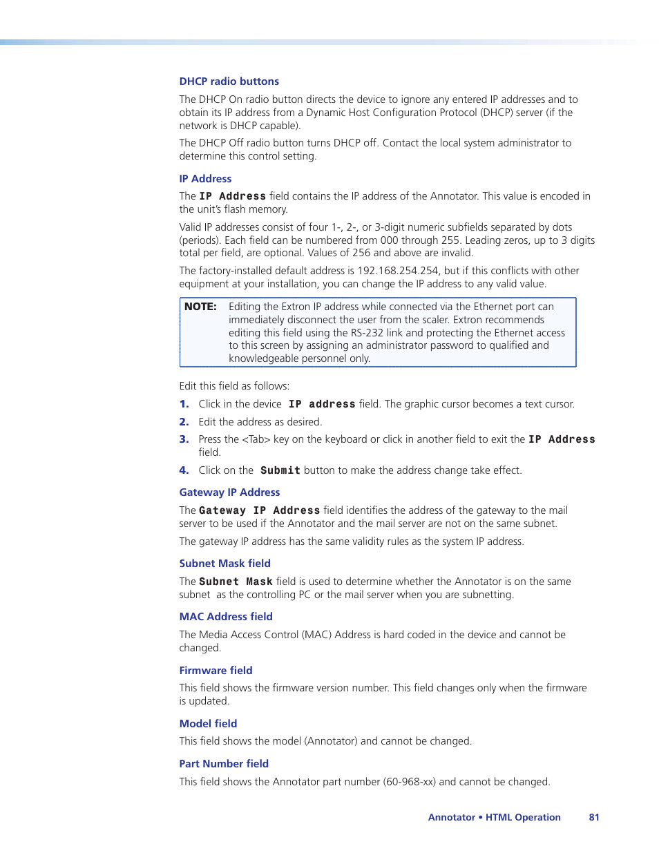 Extron Electronics Annotator User Guide User Manual | Page 87 / 108