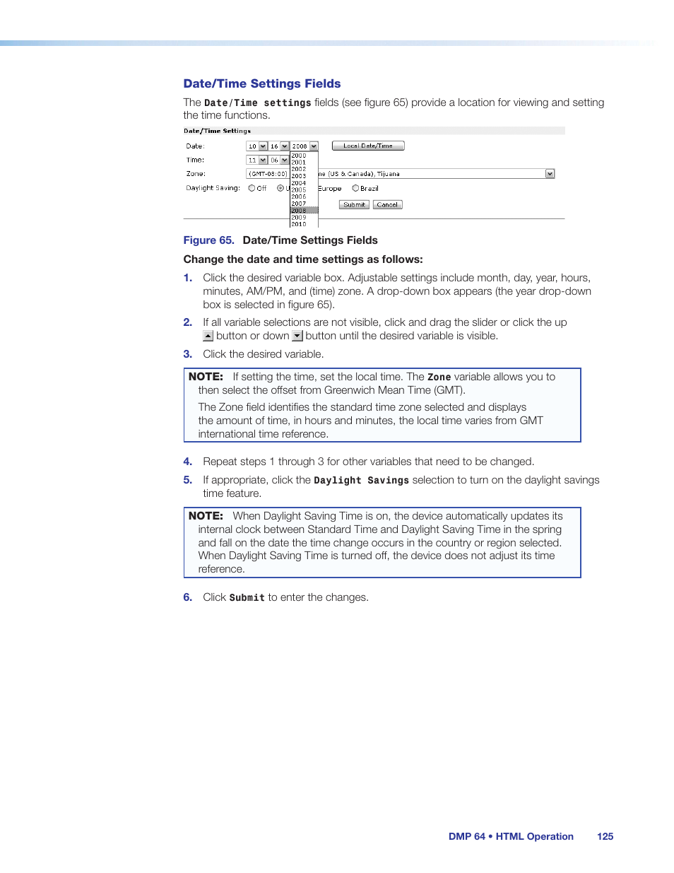 Extron Electronics DMP 64 User Guide User Manual | Page 131 / 146
