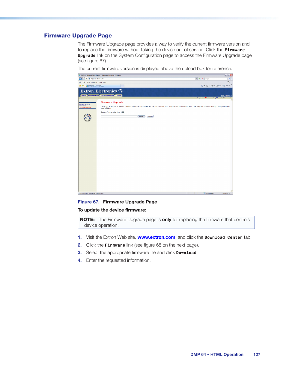 Extron Electronics DMP 64 User Guide User Manual | Page 133 / 146