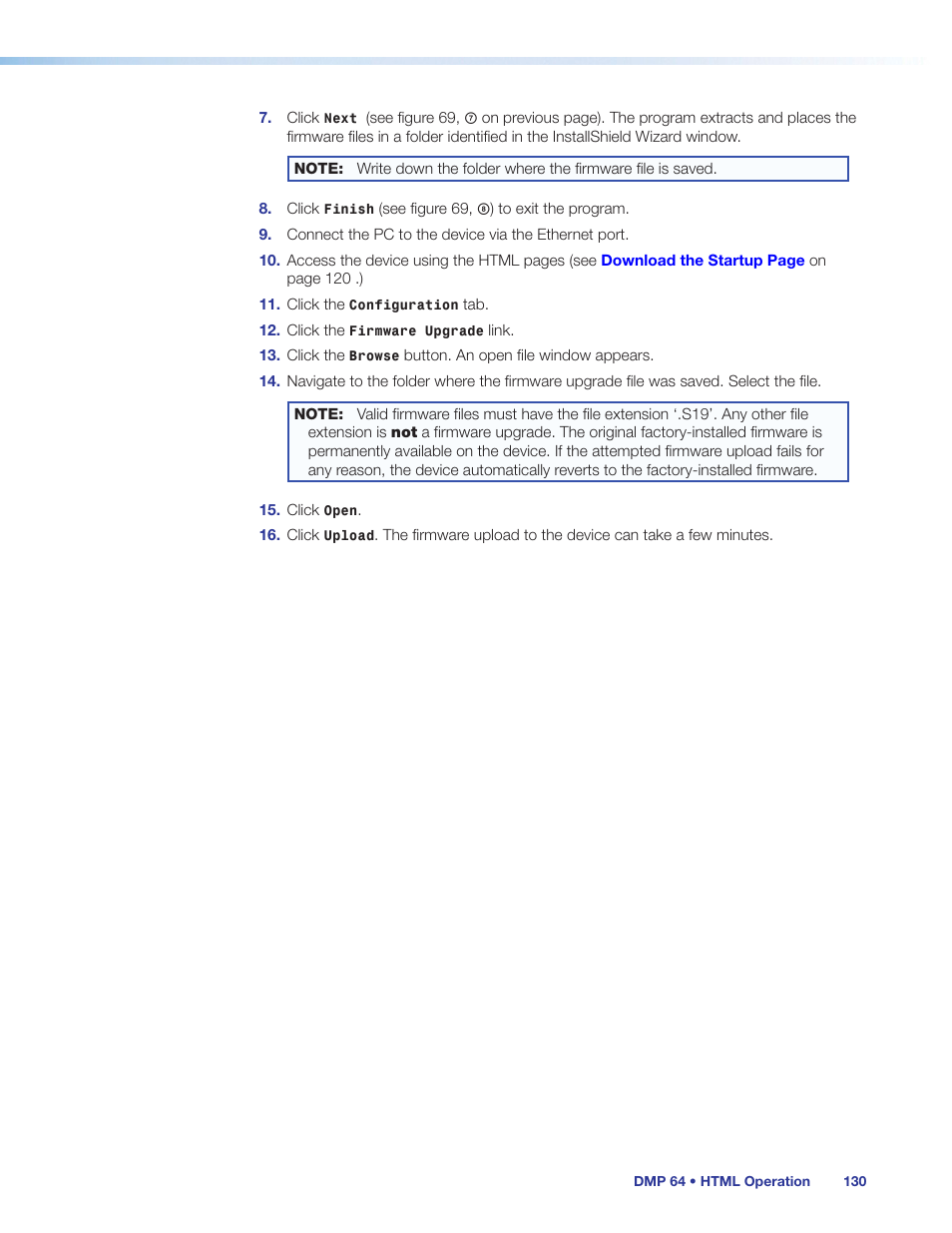 Extron Electronics DMP 64 User Guide User Manual | Page 136 / 146
