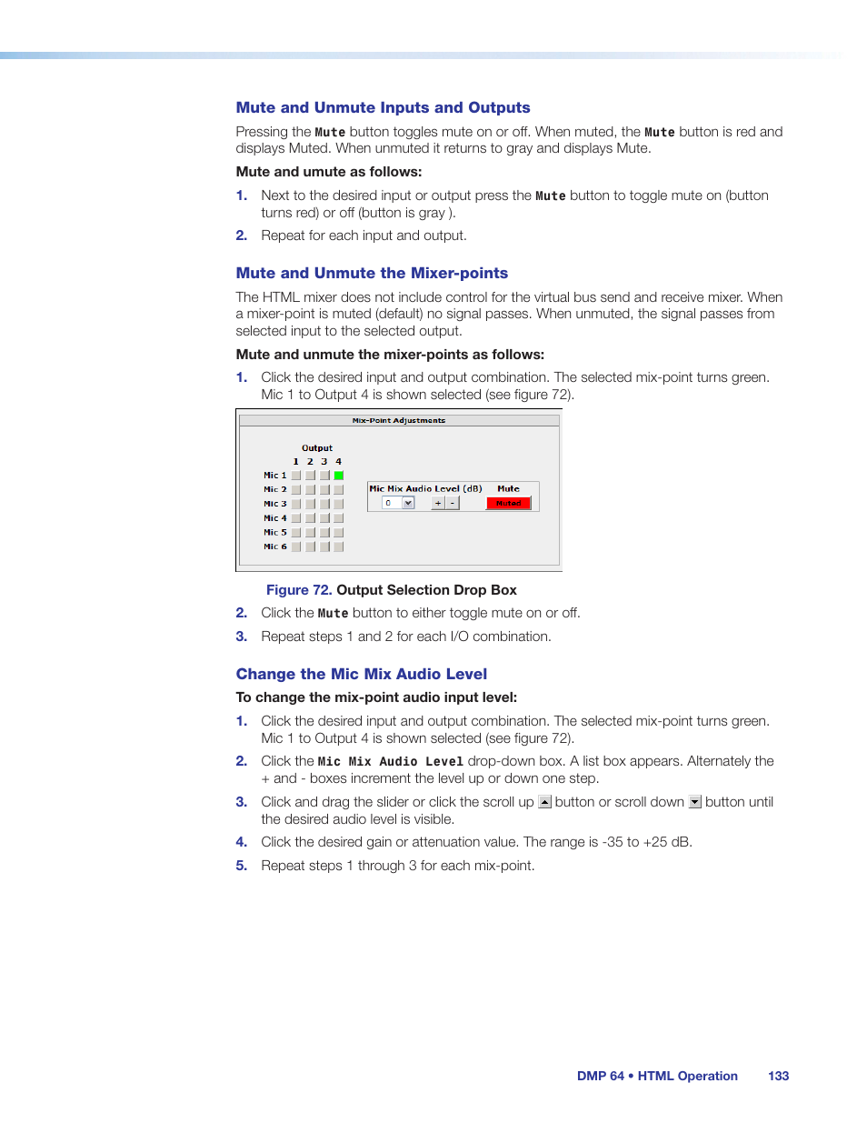 Extron Electronics DMP 64 User Guide User Manual | Page 139 / 146