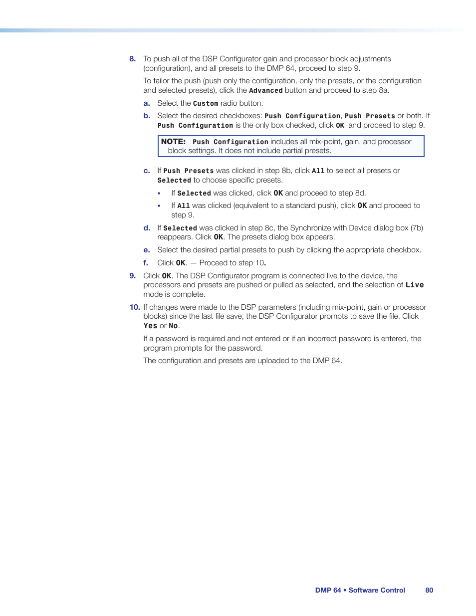 Extron Electronics DMP 64 User Guide User Manual | Page 86 / 146