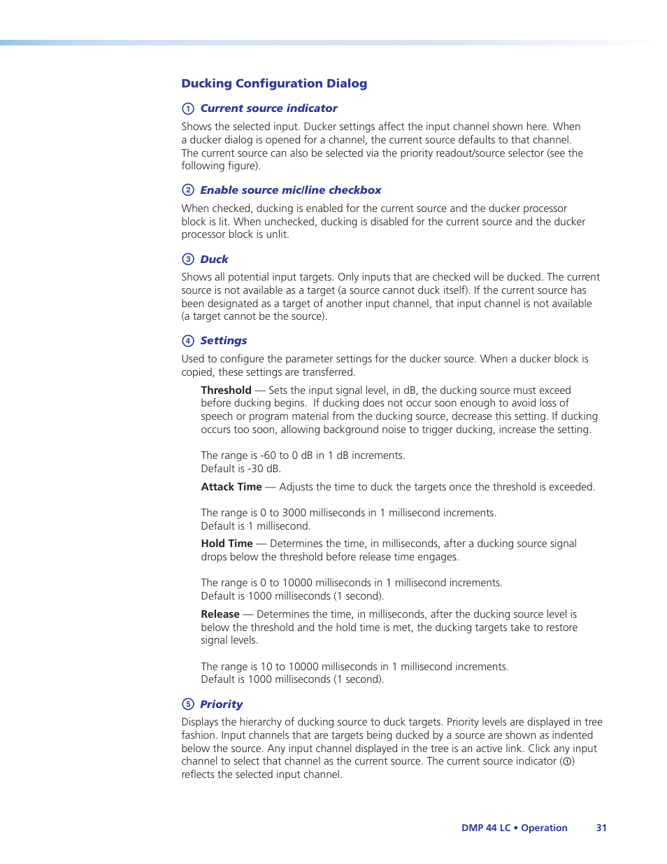 Extron Electronics DMP 44 LC User Guide User Manual | Page 37 / 81