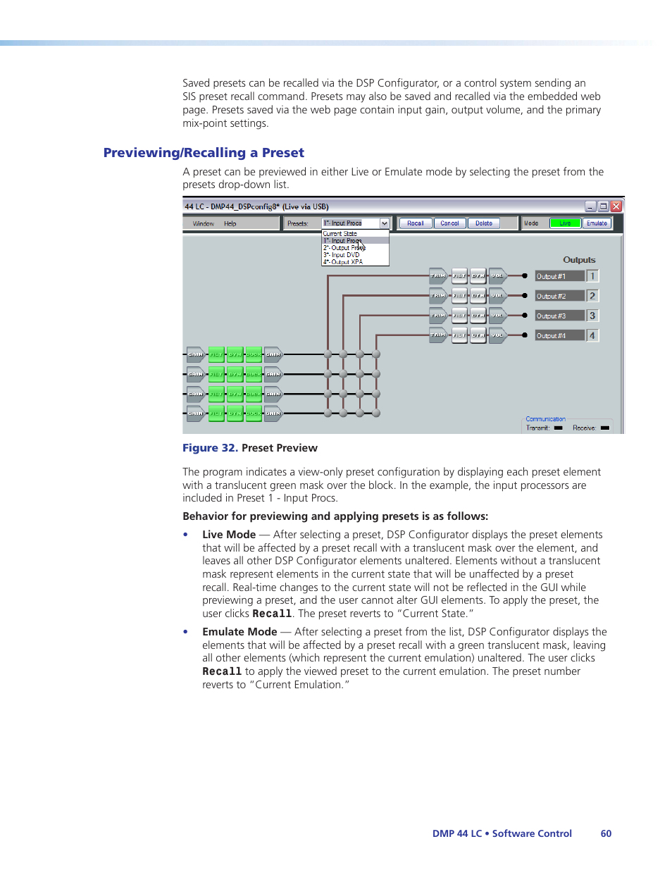 Extron Electronics DMP 44 LC User Guide User Manual | Page 66 / 81