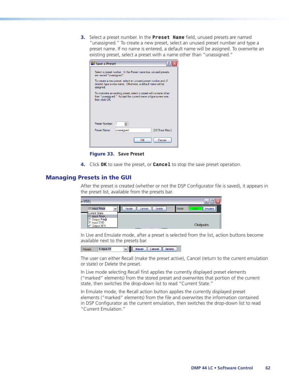Extron Electronics DMP 44 LC User Guide User Manual | Page 68 / 81