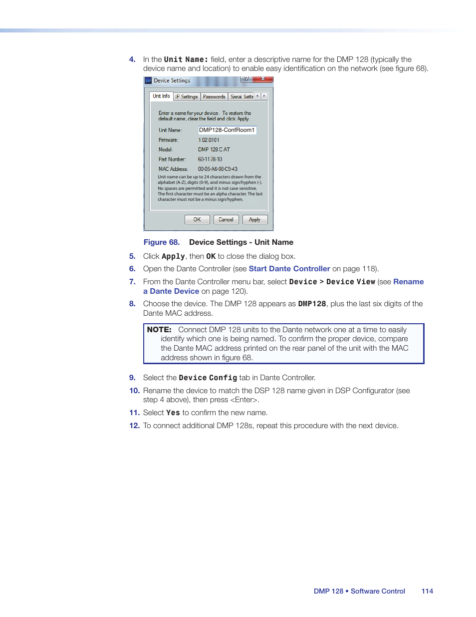 Extron Electronics DMP 128 User Guide User Manual | Page 120 / 205