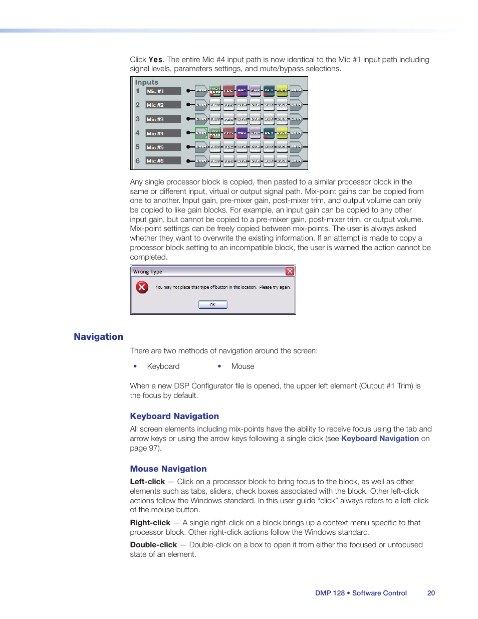 Navigation | Extron Electronics DMP 128 User Guide User Manual | Page 26 / 205