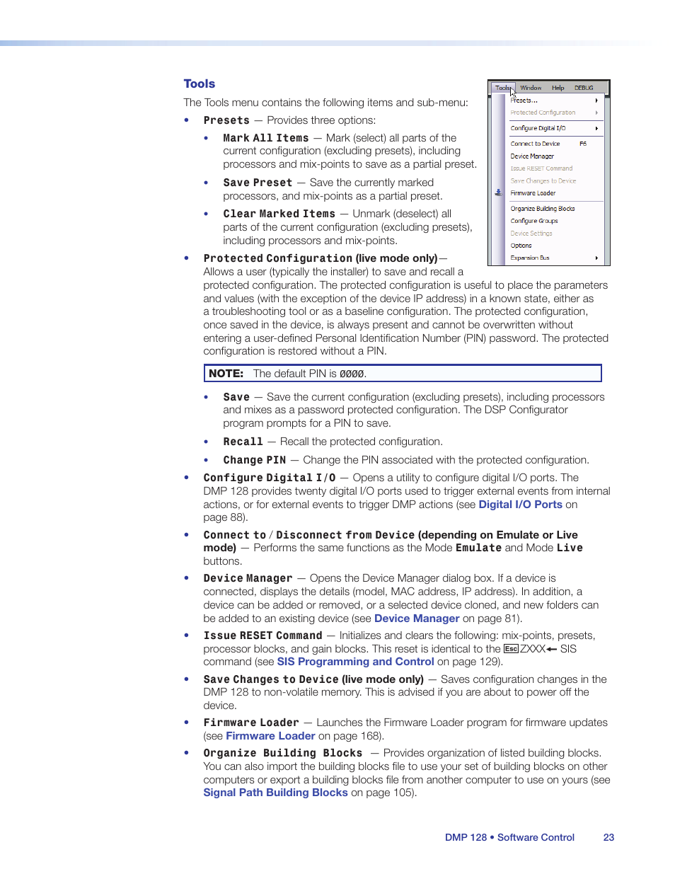 Extron Electronics DMP 128 User Guide User Manual | Page 29 / 205