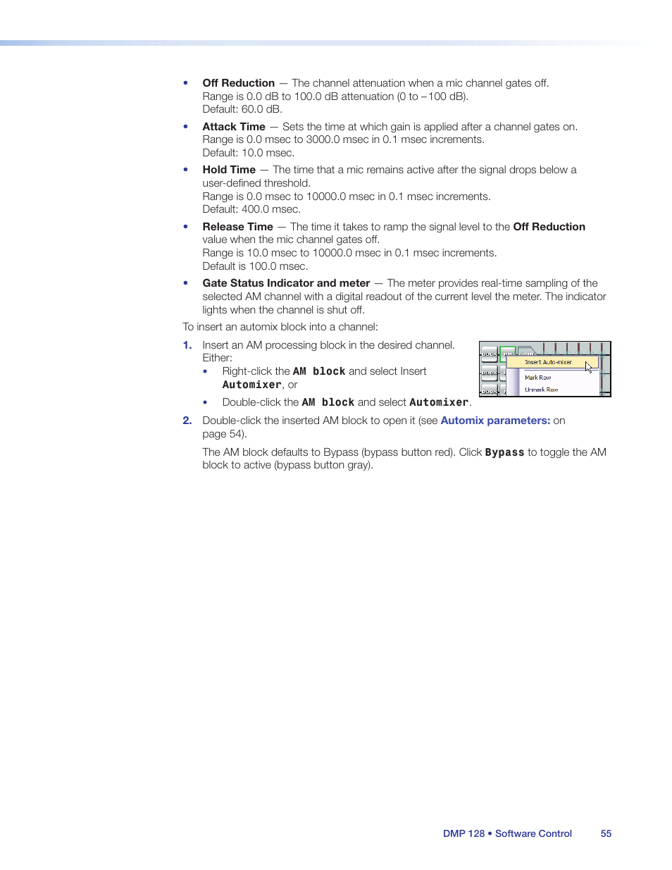 Extron Electronics DMP 128 User Guide User Manual | Page 61 / 205