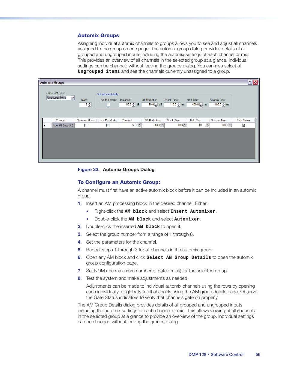 Extron Electronics DMP 128 User Guide User Manual | Page 62 / 205