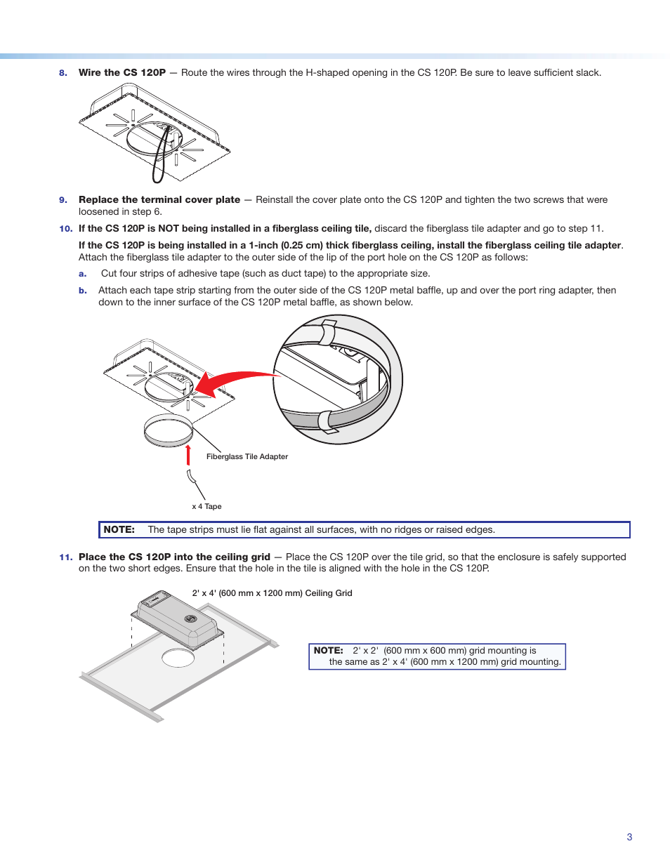 Extron Electronics CS 120P Setup Guide User Manual | Page 3 / 4