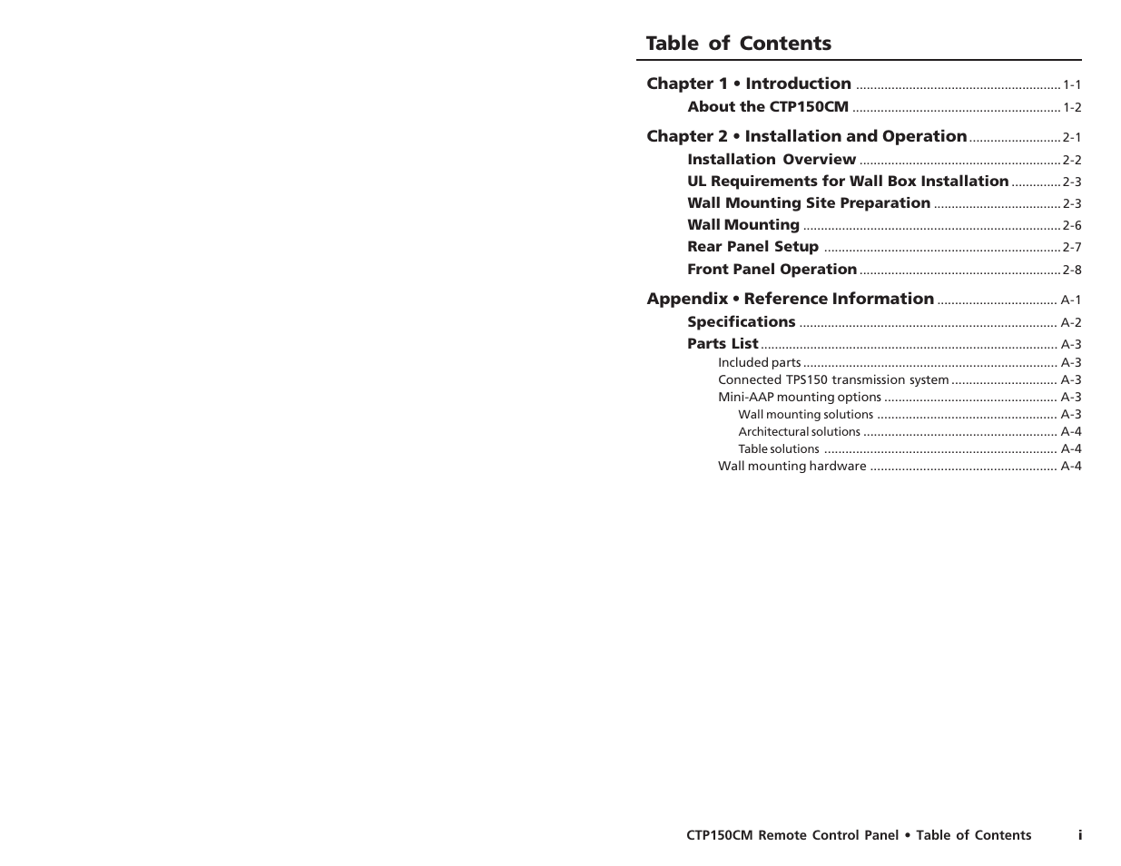 Extron Electronics CTP150CM User Guide User Manual | Page 3 / 11
