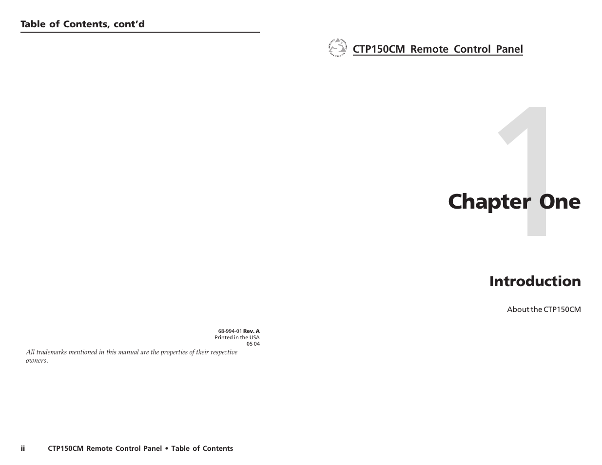 Extron Electronics CTP150CM User Guide User Manual | Page 4 / 11