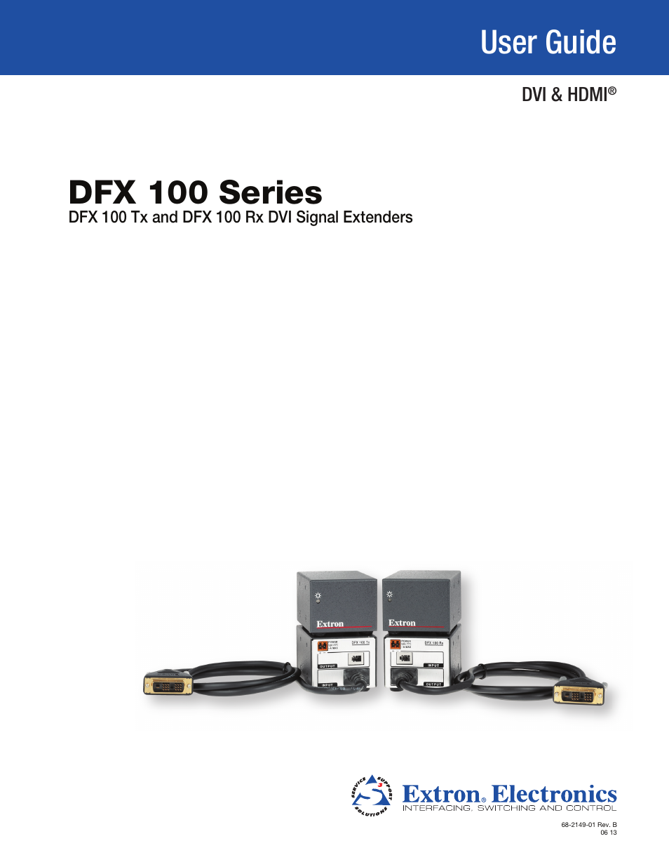 Extron Electronics DFX 100 Series User Guide User Manual | 16 pages