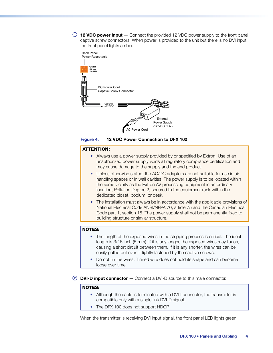 Extron Electronics DFX 100 Series User Guide User Manual | Page 10 / 16