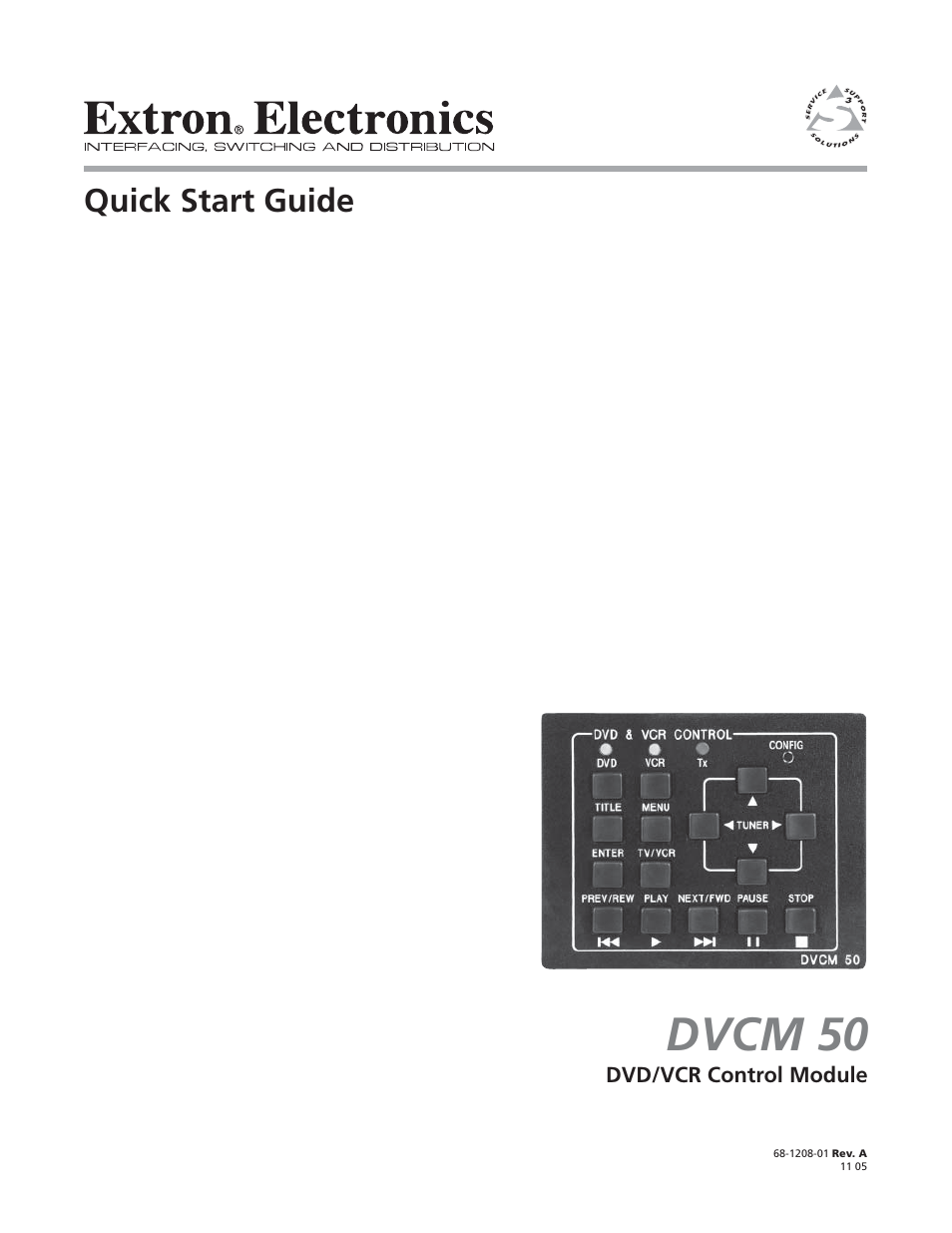 Extron Electronics DVCM 50 Quick Start Guide User Manual | 18 pages