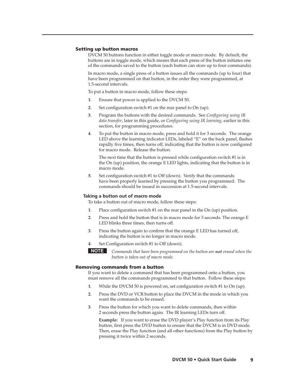 Preliminar y | Extron Electronics DVCM 50 Quick Start Guide User Manual | Page 11 / 18