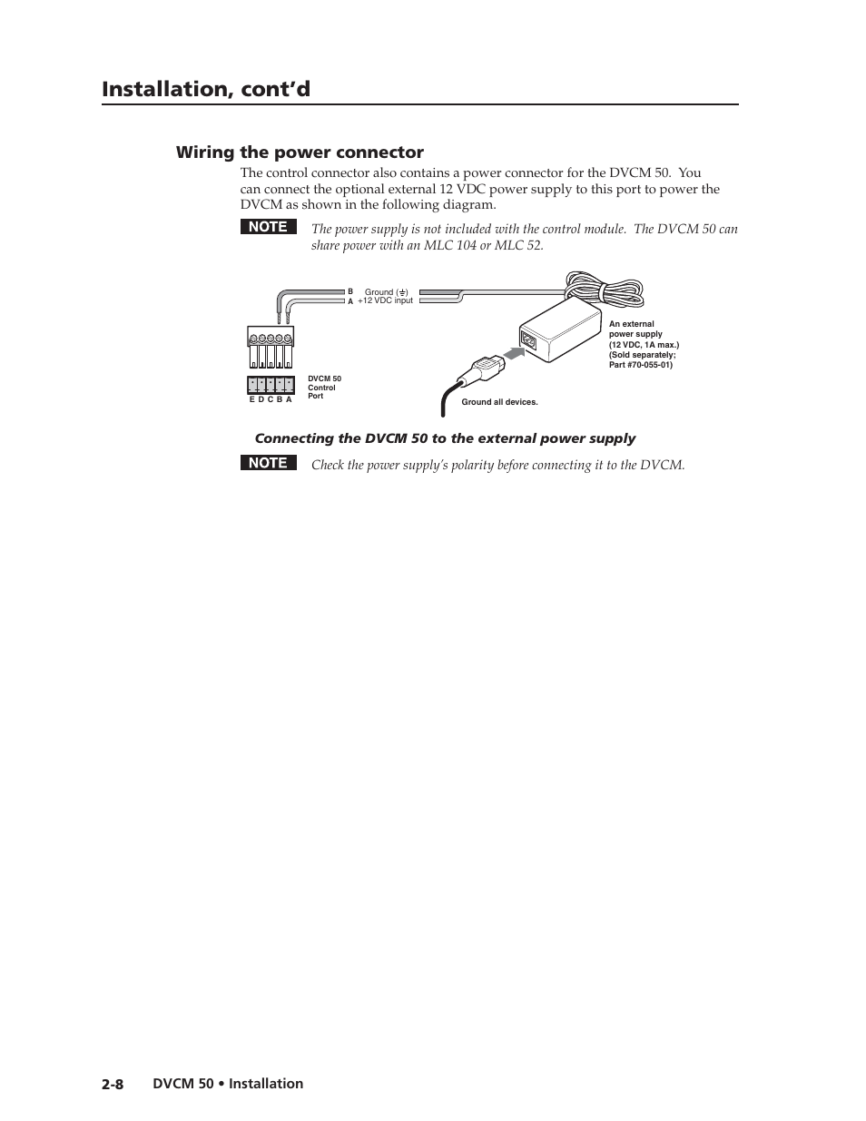 Preliminar y, Installation, cont’d | Extron Electronics DVCM 50 User’s Manual User Manual | Page 16 / 70
