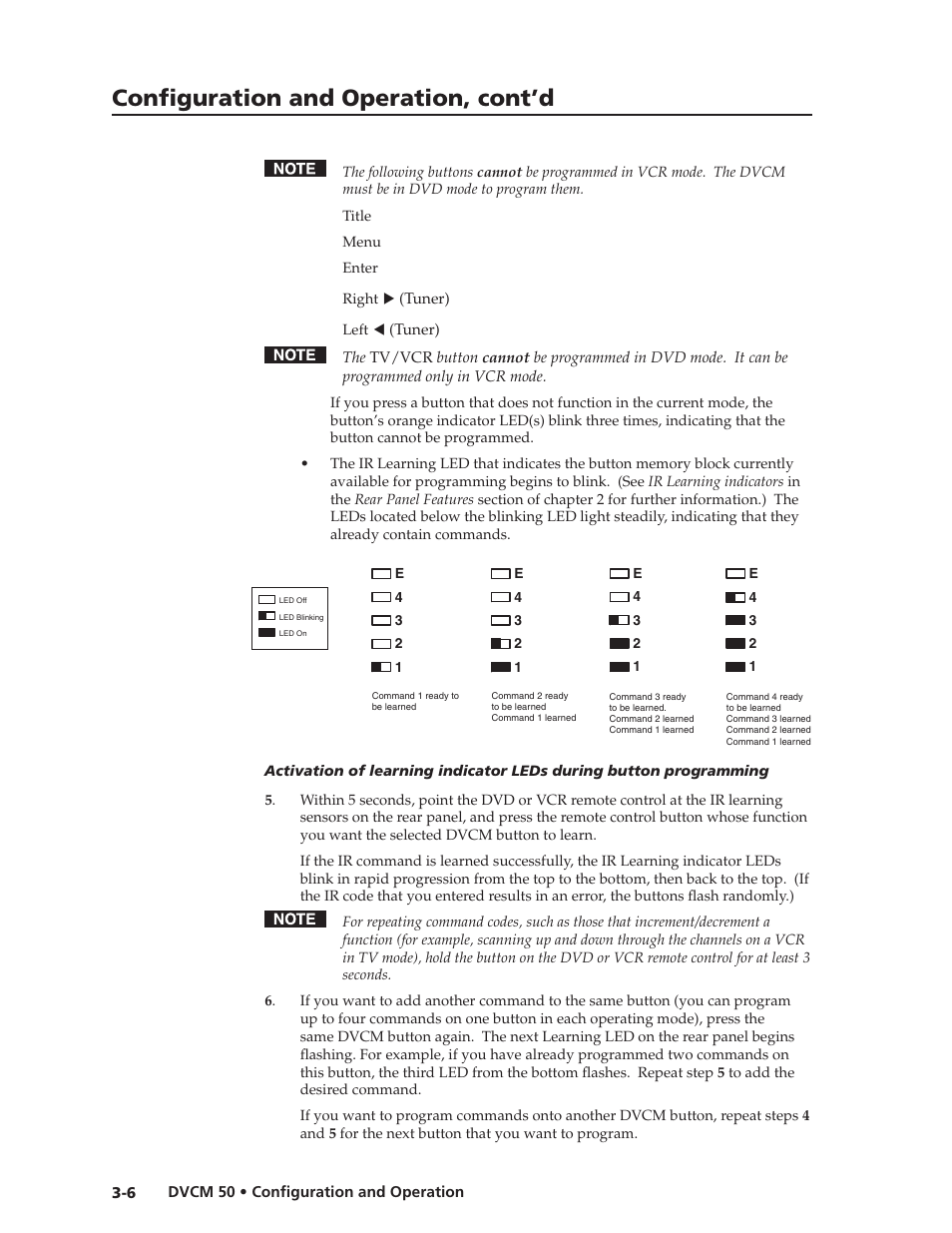 Preliminar y, Confi guration and operation, cont’d | Extron Electronics DVCM 50 User’s Manual User Manual | Page 22 / 70