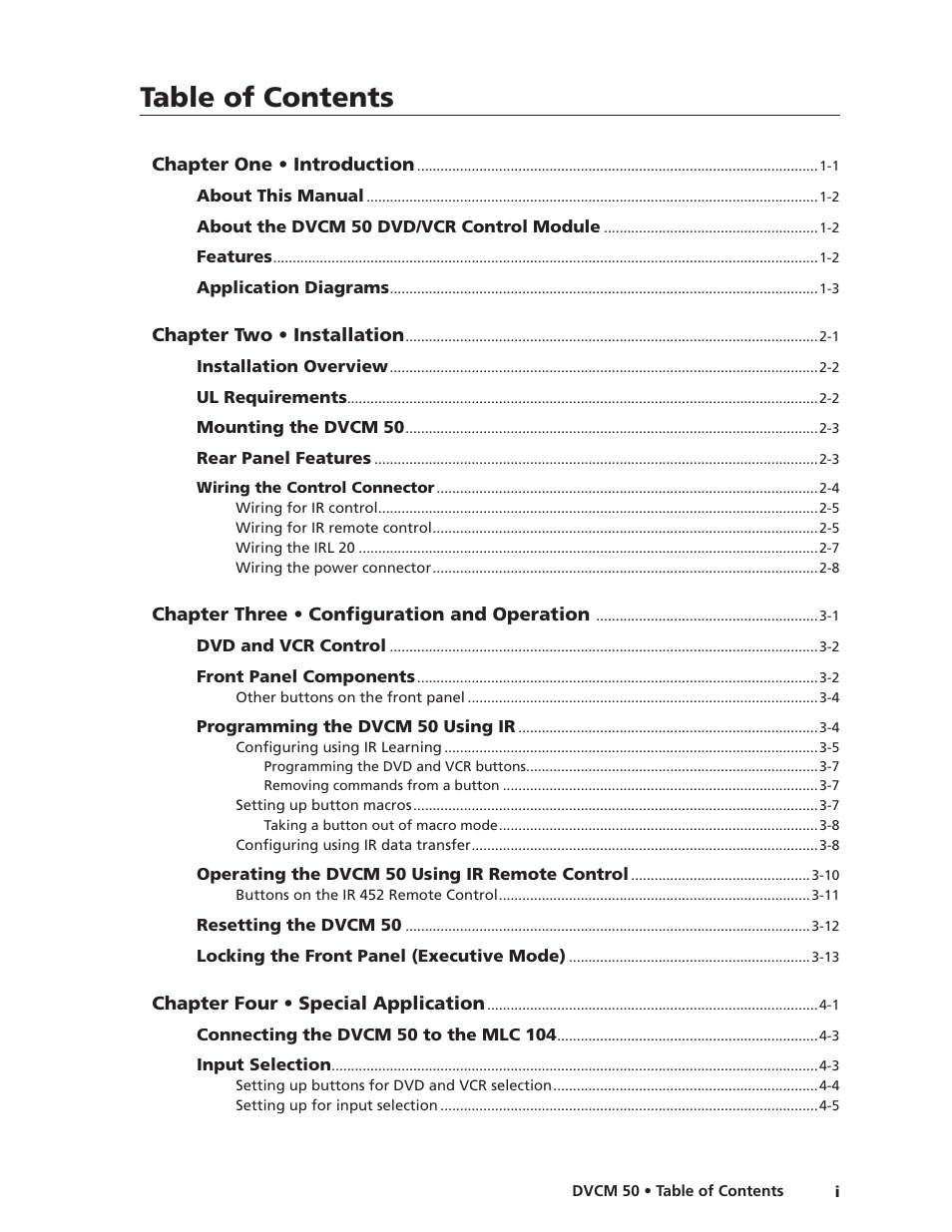 Extron Electronics DVCM 50 User’s Manual User Manual | Page 3 / 70