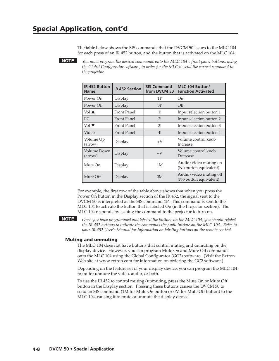 Preliminar y, Special application, cont’d | Extron Electronics DVCM 50 User’s Manual User Manual | Page 38 / 70