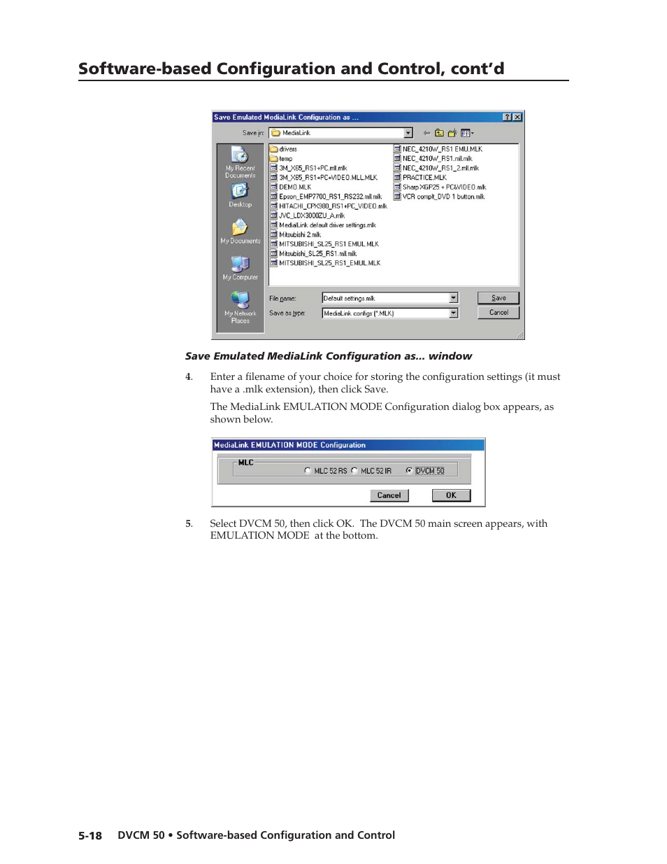 Preliminar y, Software-based confi guration and control, cont’d | Extron Electronics DVCM 50 User’s Manual User Manual | Page 58 / 70