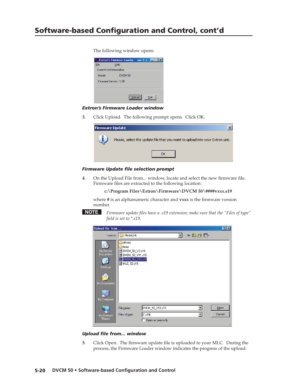 Preliminar y, Software-based confi guration and control, cont’d | Extron Electronics DVCM 50 User’s Manual User Manual | Page 60 / 70