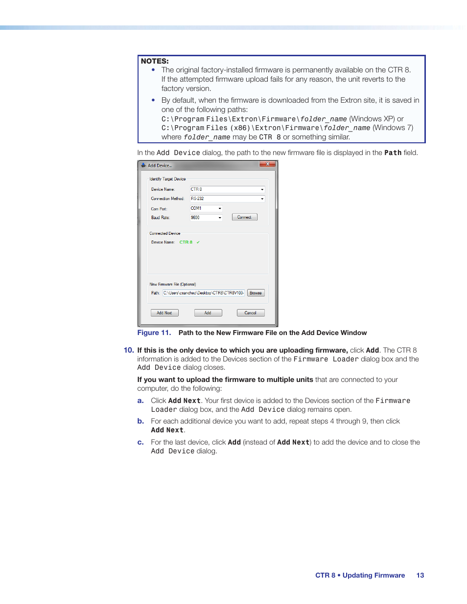 Extron Electronics CTR 8 User Guide User Manual | Page 18 / 21