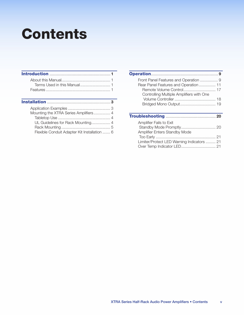 Extron Electronics XTRA Series User Manual | Page 5 / 28