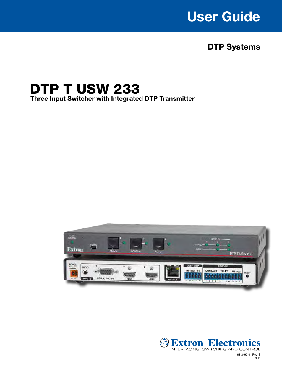 Extron Electronics DTP T USW 233 User Guide User Manual | 26 pages