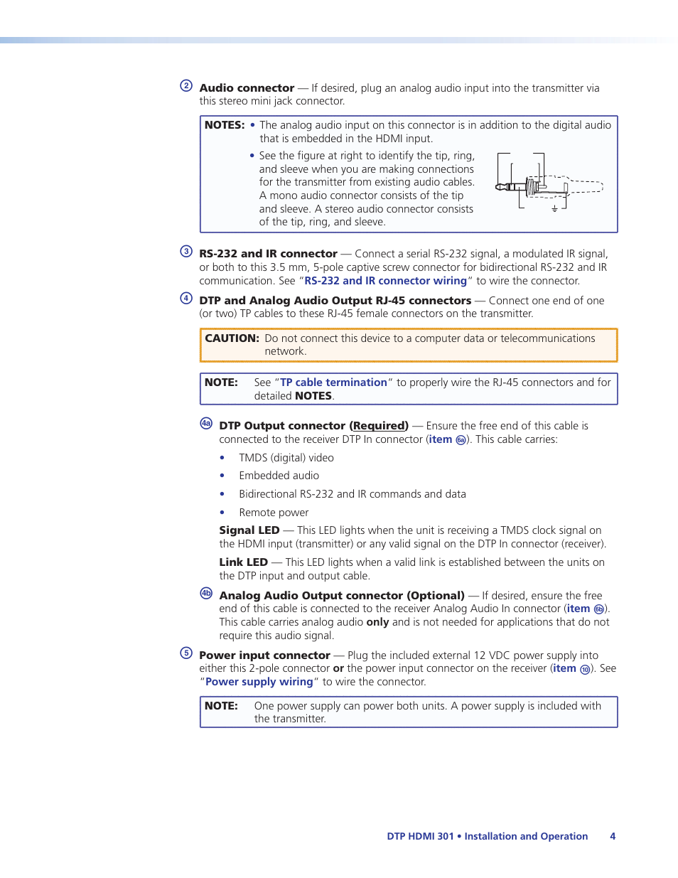 Extron Electronics DTP HDMI 301 User Guide User Manual | Page 10 / 23