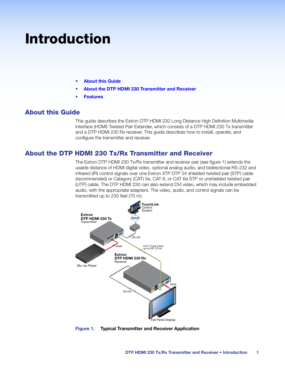 Introduction, About this guide, And receiver | Extron Electronics DTP HDMI 230 User Guide User Manual | Page 7 / 19