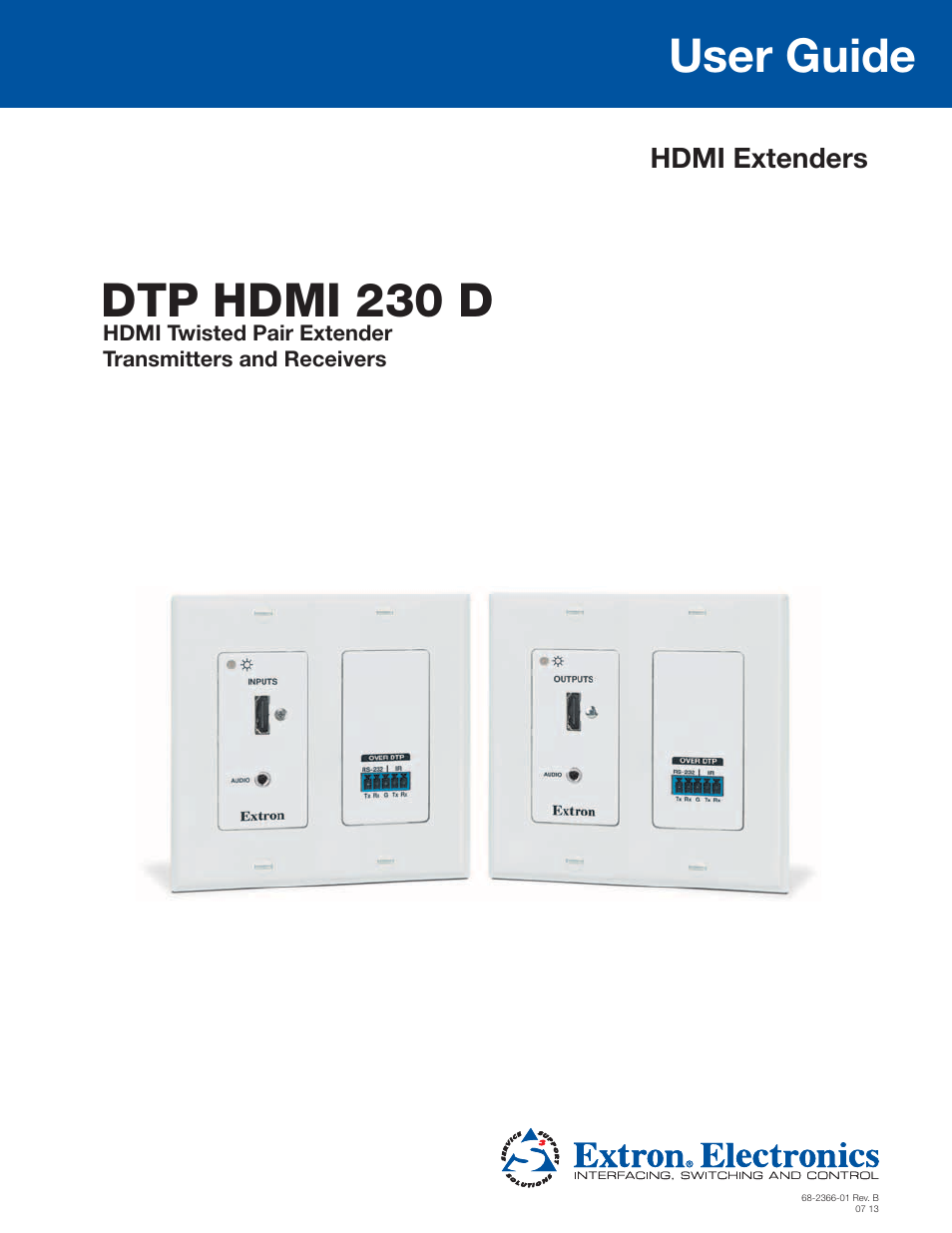 Extron Electronics DTP HDMI 230 D User Guide User Manual | 22 pages