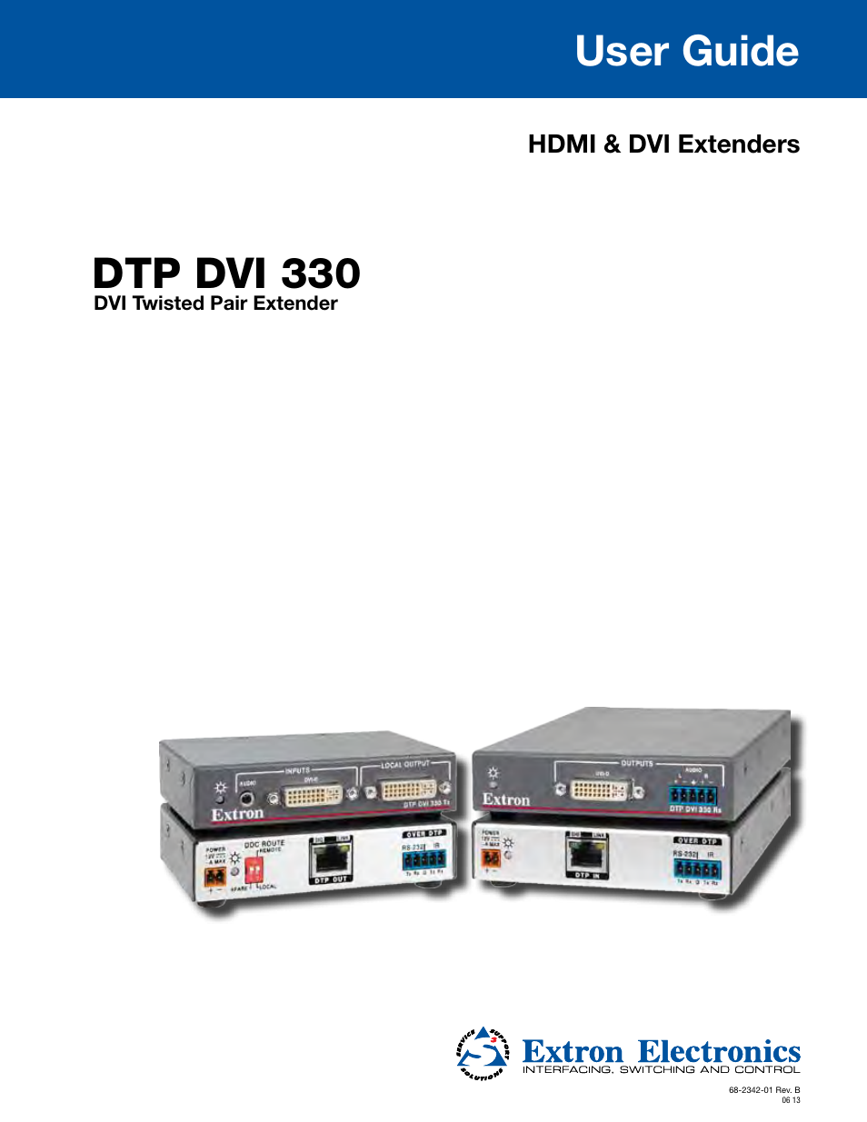 Extron Electronics DTP DVI 330 User Guide User Manual | 19 pages