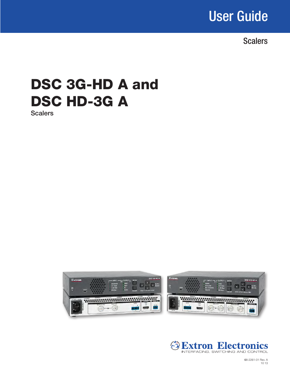 Extron Electronics DSC HD-3G A User Guide User Manual | 74 pages