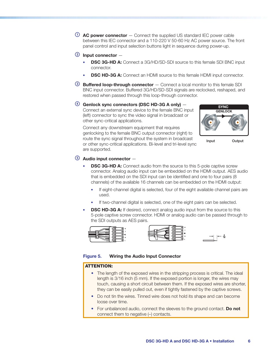 Extron Electronics DSC HD-3G A User Guide User Manual | Page 12 / 74