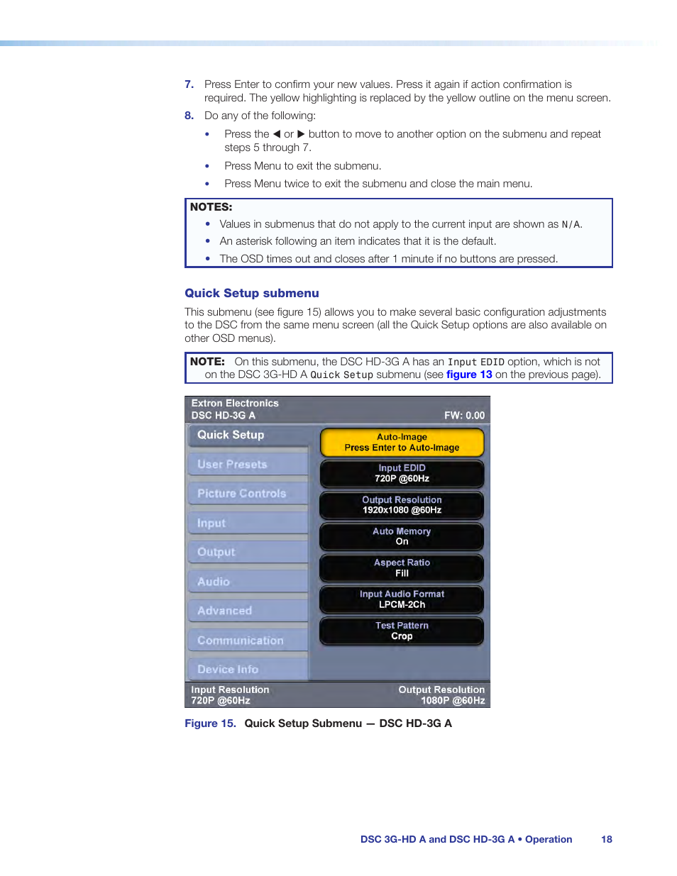 Extron Electronics DSC HD-3G A User Guide User Manual | Page 24 / 74