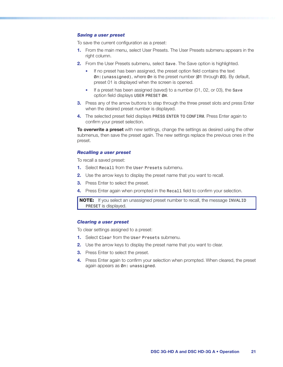 Extron Electronics DSC HD-3G A User Guide User Manual | Page 27 / 74