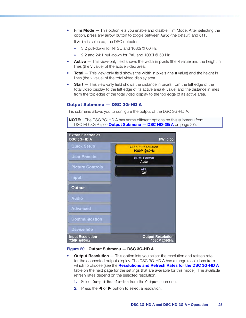 Extron Electronics DSC HD-3G A User Guide User Manual | Page 31 / 74