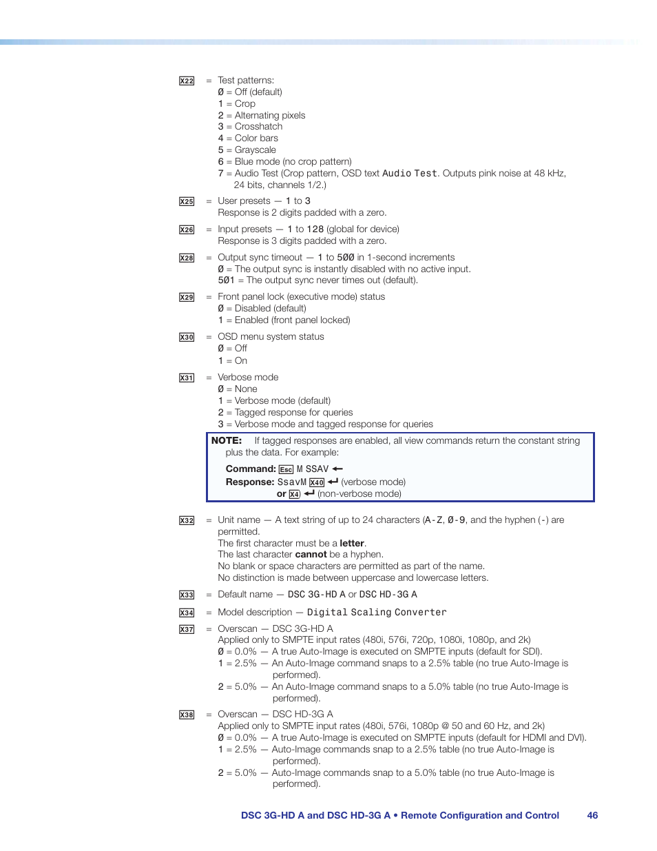 Extron Electronics DSC HD-3G A User Guide User Manual | Page 52 / 74