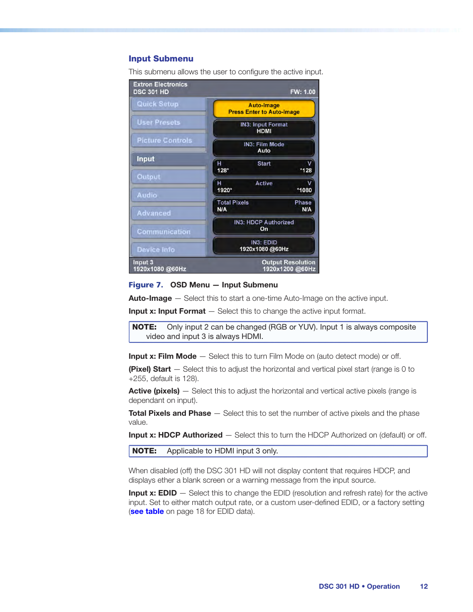 Extron Electronics DSC 301 HD User Guide User Manual | Page 18 / 44