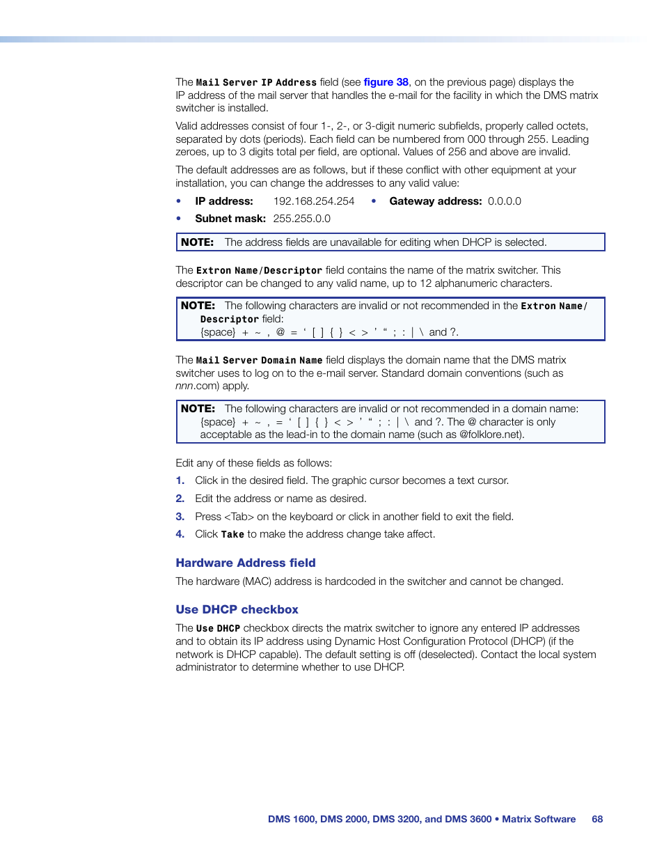Extron Electronics DMS 1600_2000_3200_3600 User Guide User Manual | Page 74 / 121