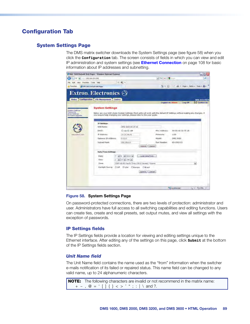 Configuration tab | Extron Electronics DMS 1600_2000_3200_3600 User Guide User Manual | Page 95 / 121