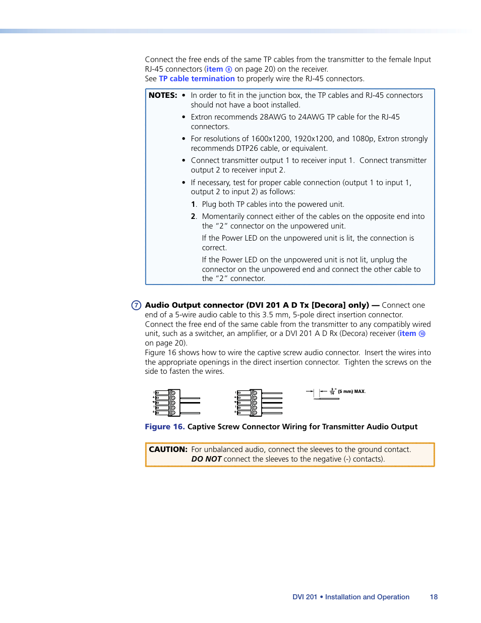Extron Electronics DVI 201 User Guide User Manual | Page 22 / 40