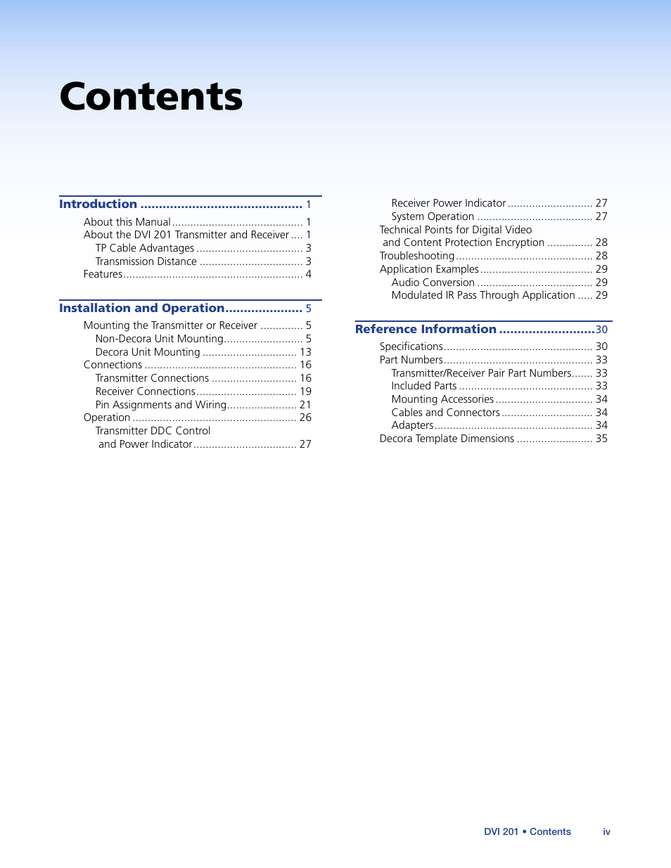 Extron Electronics DVI 201 User Guide User Manual | Page 4 / 40
