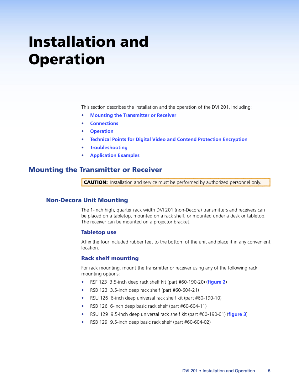 Installation and operation, Mounting the transmitter or receiver, Non-decora unit mounting | Extron Electronics DVI 201 User Guide User Manual | Page 9 / 40